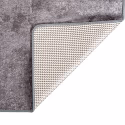 vidaXL Rug Washable Grey Anti Slip Home Living Room Floor Carpet Area Rug