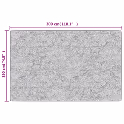 vidaXL Rug Washable Grey Anti Slip Home Living Room Floor Carpet Area Rug - Additional view 3