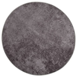 vidaXL Rug Washable Ï120 cm Grey Anti Slip Living Room Decor Floor Carpet Mat