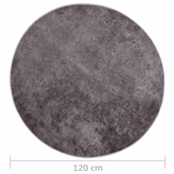 vidaXL Rug Washable Ï120 cm Grey Anti Slip Living Room Decor Floor Carpet Mat - Additional view 4