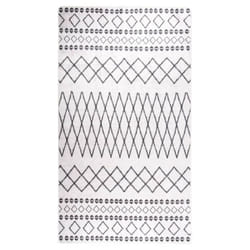 vidaXL Rug Washable Black and White Anti Slip Home Floor Carpet Mat Area Rug