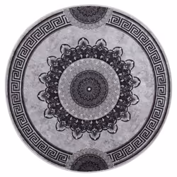 vidaXL Rug Washable Ï120 cm Multicolour Anti Slip Living Room Floor Carpet Mat