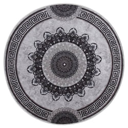 vidaXL Rug Washable Ï120 cm Multicolour Anti Slip Living Room Floor Carpet Mat