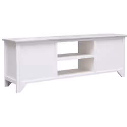 vidaXL TV Cabinet Entertainment Centre TV Stand TV Unit Solid Paulownia Wood - white and grey - Additional view 2