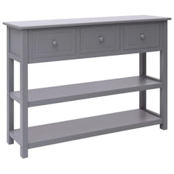 vidaXL Sideboard Console Table Storage Cabinet Cupboard Solid Paulownia Wood - grey