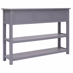 vidaXL Sideboard Console Table Storage Cabinet Cupboard Solid Paulownia Wood - grey