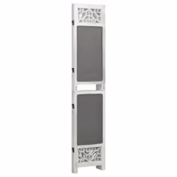 vidaXL 6-Panel Room Divider Grey Fabric Privacy Folding Screen Multi Sizes - 105 x 165 cm