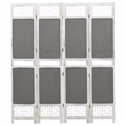 vidaXL 6-Panel Room Divider Grey Fabric Privacy Folding Screen Multi Sizes - 140 x 165 cm