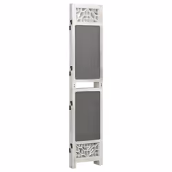 vidaXL 6-Panel Room Divider Grey Fabric Privacy Folding Screen Multi Sizes - 140 x 165 cm