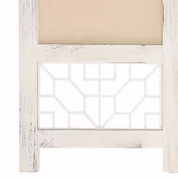 vidaXL 6-Panel Room Divider Cream Fabric Privacy Folding Screen Multi Sizes - 210 x 165 cm - Additional view 4