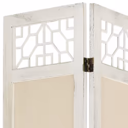 vidaXL 6-Panel Room Divider Cream Fabric Privacy Folding Screen Multi Sizes - 210 x 165 cm - Additional view 5