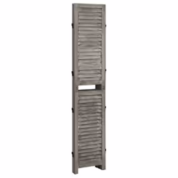 vidaXL Solid Wood 6-Panel Room Divider Home Indoor Furniture Grey Multi Sizes - 106.5 x 166 cm