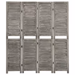 vidaXL Solid Wood 6-Panel Room Divider Home Indoor Furniture Grey Multi Sizes - 143 x 166 cm