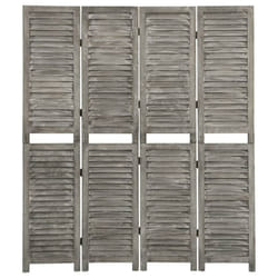 vidaXL Solid Wood 6-Panel Room Divider Home Indoor Furniture Grey Multi Sizes - 143 x 166 cm