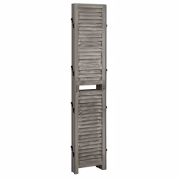 vidaXL Solid Wood 6-Panel Room Divider Home Indoor Furniture Grey Multi Sizes - 179 x 166 cm