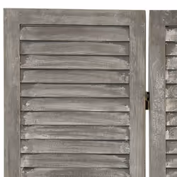 vidaXL Solid Wood 6-Panel Room Divider Home Indoor Furniture Grey Multi Sizes - 179 x 166 cm - Additional view 4