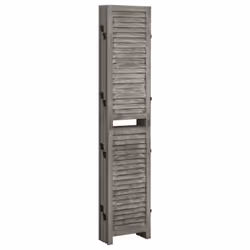 vidaXL Solid Wood 6-Panel Room Divider Home Indoor Furniture Grey Multi Sizes - 214 x 166 cm