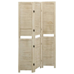 vidaXL Solid Wood Paulownia 6-Panel Room Divider Room Partition Multi Sizes - 105 x 165 cm