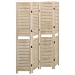 vidaXL Solid Wood Paulownia 6-Panel Room Divider Room Partition Multi Sizes - 140 x 165 cm
