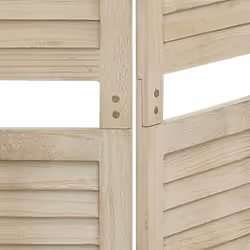 vidaXL Solid Wood Paulownia 6-Panel Room Divider Room Partition Multi Sizes - 210 x 165 cm - Additional view 4