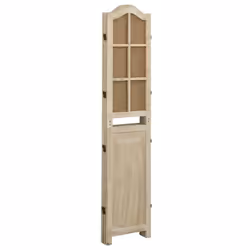 ) vidaXL 6-Panel Room Divider Brown Fabric Privacy Screen 140x165 cm/214x165 cm - 140 x 165 cm (W x H - Additional view 2