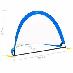 vidaXL 2x Children Football Goal Set with Storage Bag Pop-up Goal Multi Sizes - 119 x 82 x 84.5 cm