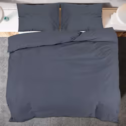 vidaXL 1/2x Duvet Cover Set Light-weight Microfiber Multi Colours Multi Sizes - Anthracite, 200 x 200 cm + 65 x 65 cm - Additional view 3