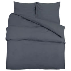 vidaXL 1/2x Duvet Cover Set Light-weight Microfiber Multi Colours Multi Sizes - Anthracite, 260 x 240 cm + 65 x 65 cm