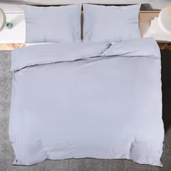 vidaXL 1/2x Duvet Cover Set Light-weight Microfiber Multi Colours Multi Sizes - Grey, 200 x 200 cm + 65 x 65 cm