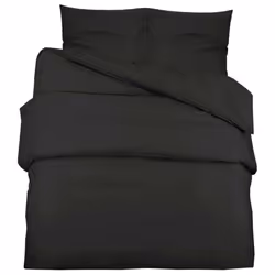 vidaXL 1/2x Duvet Cover Set Light-weight Microfiber Multi Colours Multi Sizes - Black, 140 x 200 cm + 65 x 65 cm