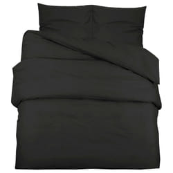 vidaXL 1/2x Duvet Cover Set Light-weight Microfiber Multi Colours Multi Sizes - Black, 220 x 240 cm + 65 x 65 cm