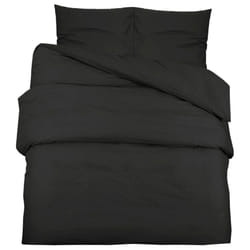 vidaXL 1/2x Duvet Cover Set Light-weight Microfiber Multi Colours Multi Sizes - Black, 135 x 200 cm + 80 x 80 cm