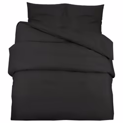 vidaXL 1/2x Duvet Cover Set Light-weight Microfiber Multi Colours Multi Sizes - Black, 260 x 220 cm + 50 x 75 cm