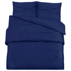 vidaXL 1/2x Duvet Cover Set Light-weight Microfiber Multi Colours Multi Sizes - Navy blue, 155 x 220 cm + 80 x 80 cm