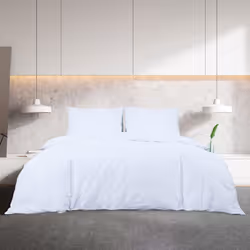 vidaXL 1/2x Duvet Cover Set Light-weight Microfiber Multi Colours Multi Sizes - White, 240 x 220 cm + 60 x 70 cm