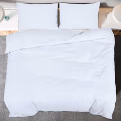 vidaXL 1/2x Duvet Cover Set Light-weight Microfiber Multi Colours Multi Sizes - White, 240 x 220 cm + 60 x 70 cm