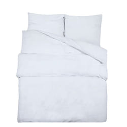 vidaXL 1/2x Duvet Cover Set Light-weight Microfiber Multi Colours Multi Sizes - White, 135 x 200 cm + 80 x 80 cm
