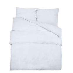 vidaXL 1/2x Duvet Cover Set Light-weight Microfiber Multi Colours Multi Sizes - White, 200 x 200 cm + 50 x 75 cm