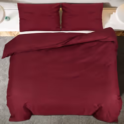 vidaXL 1/2x Duvet Cover Set Light-weight Microfiber Multi Colours Multi Sizes - Bordeaux, 240 x 220 cm + 60 x 70 cm