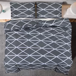 vidaXL 1/2x Duvet Cover Set Cotton Duvet Slipcover Sheet Multi Colours/Sizes - 140 x 200 cm + 65 x 65 cm/ 1 pcs - Additional view 3