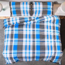vidaXL 1/2x Duvet Cover Set Cotton Duvet Slipcover Sheet Multi Colours/Sizes - 220 x 240 cm + 65 x 65 cm - Additional view 3