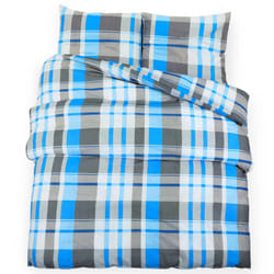 vidaXL 1/2x Duvet Cover Set Cotton Duvet Slipcover Sheet Multi Colours/Sizes - 200 x 220 cm + 80 x 80 cm