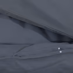 vidaXL 1/2x Duvet Cover Set Cotton Duvet Slipcover Sheet Multi Colours/Sizes - Anthracite, 240 x 220 cm + 60 x 70 cm - Additional view 6
