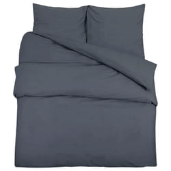 vidaXL 1/2x Duvet Cover Set Cotton Duvet Slipcover Sheet Multi Colours/Sizes - Anthracite, 140 x 200 cm + 65 x 65 cm
