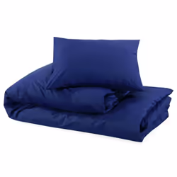 vidaXL 1/2x Duvet Cover Set Cotton Duvet Slipcover Sheet Multi Colours/Sizes - Navy blue, 140 x 200 cm + 60 x 70 cm - Additional view 4