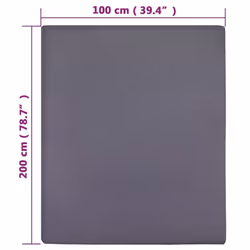vidaXL 1/2x Jersey Fitted Sheet Cotton Bedding Blanket Multi Colours/Sizes - Anthracite, 100 x 200 cm/1 - Additional view 4