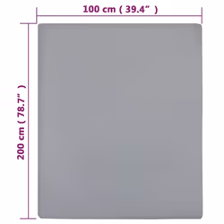 vidaXL 1/2x Jersey Fitted Sheet Cotton Bedding Blanket Multi Colours/Sizes - Grey, 100 x 200 cm/1