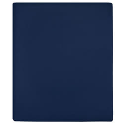 vidaXL 1/2x Jersey Fitted Sheet Cotton Bedding Blanket Multi Colours/Sizes - Navy blue, 100 x 200 cm/1