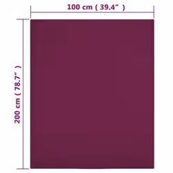 vidaXL 1/2x Jersey Fitted Sheet Cotton Bedding Blanket Multi Colours/Sizes - Bordeaux, 100 x 200 cm/2 - Additional view 3