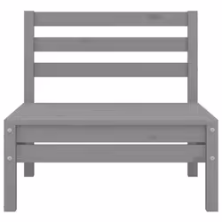 vidaXL 2x Solid Pinewood Garden Middle Sofas Grey Outdoor Sectional Middle Sofa - Additional view 3